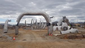 Erecting a Dragon with our 20t Franna Crane