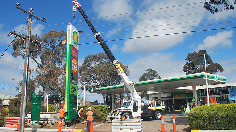 Stand sign in Huntingdale