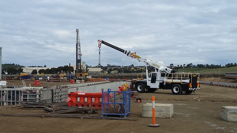 Construction of a mould for O/H rail beams in Kilmore