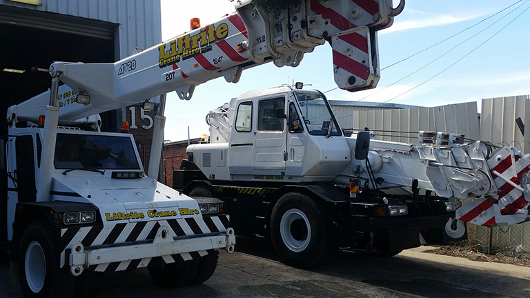 Cranes at the factory in Dandenong