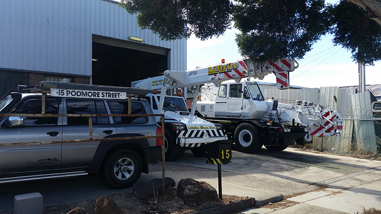 Outside the factory at Podmore St. Dandenong